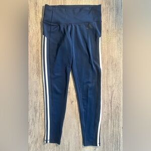 Adidas Climalite Navy Blue and White Leggings Size Small